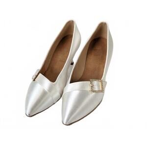SupaDance England 1023 Dance Shoes White Satin Pearl US 4.5